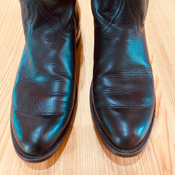 Cuero "The Austin" Leather Western Boots, Black Mens Size 7 D (Womens Size 9) - Picture 7 of 14